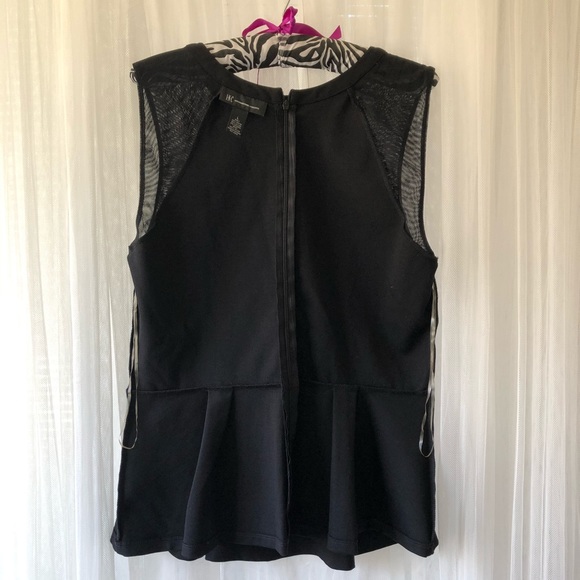 I-N-C International Concept black peplum top shirt - Picture 3 of 5
